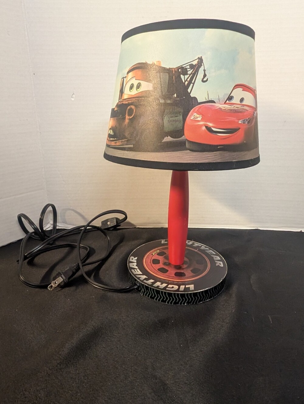 Disney Pixar Cars Lamp Table Desk Lamp Lightning McQueen Tested & Working